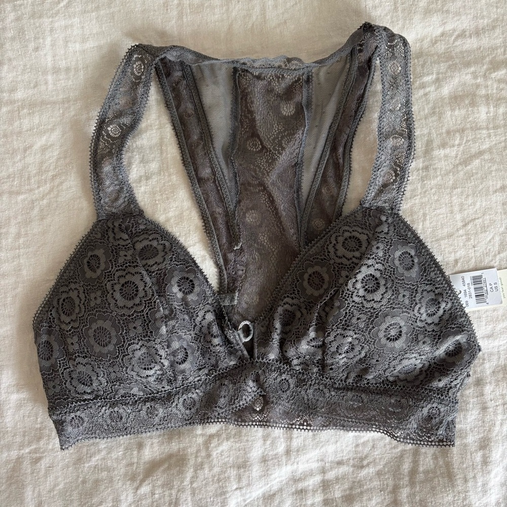 Aerie Gray Lace Bralette
